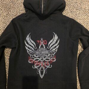 Harley Davidson full zip hoodie. Large Womens